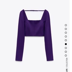 Brand new Zara purple cropped top tags still on